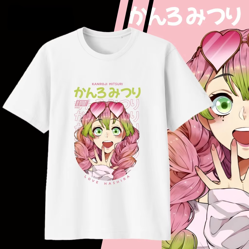Anime Merchandise Demon Slayer - Хлопковая футболка Demon Slayer Kanroji Mitsuri