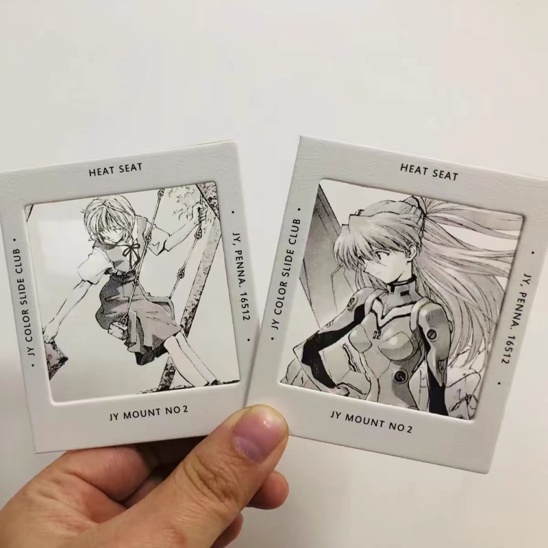 Evangelion Anime Merchandise - Неоновая прозрачная карточка-слайдер с изображением персонажей