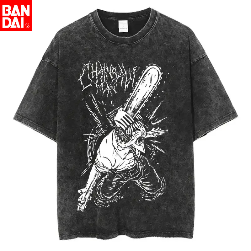 Anime Merchandise Men - Футболка Chainsaw Man Denji с графическим
