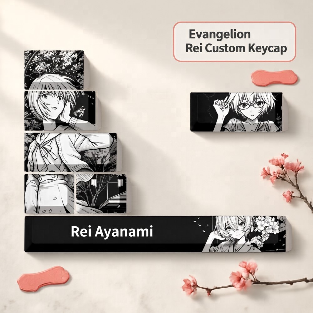 Evangelion Anime Merchandise - Набор из 7 кейкапов Neon Genesis