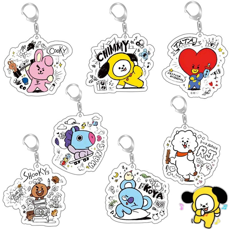 Акриловый брелок BT21 с аниме- – обзор и цена Anime Girl Merchandise