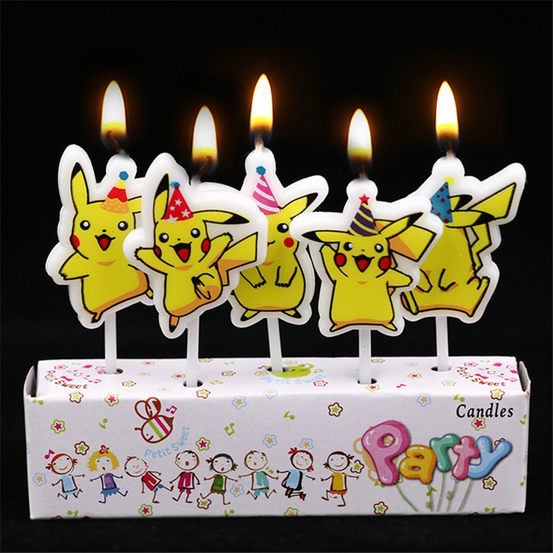 5 шт./лот Покемон, свеча для т – обзор и цена Pokemon Anime Merchandise